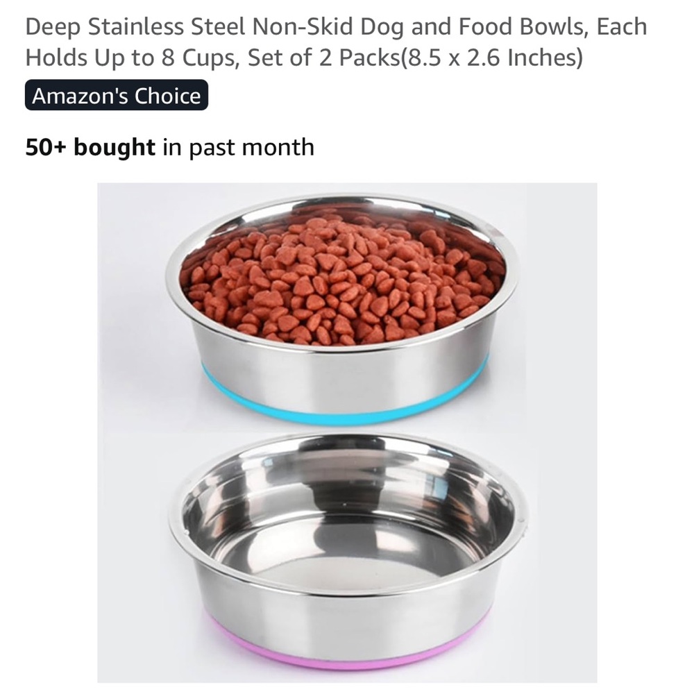 Stainless Steel Non-Skid Dog Bowls